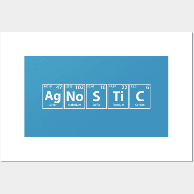 Agnostic (Ag-No-S-Ti-C) Periodic Elements Spelling Wall Art by cerebrands